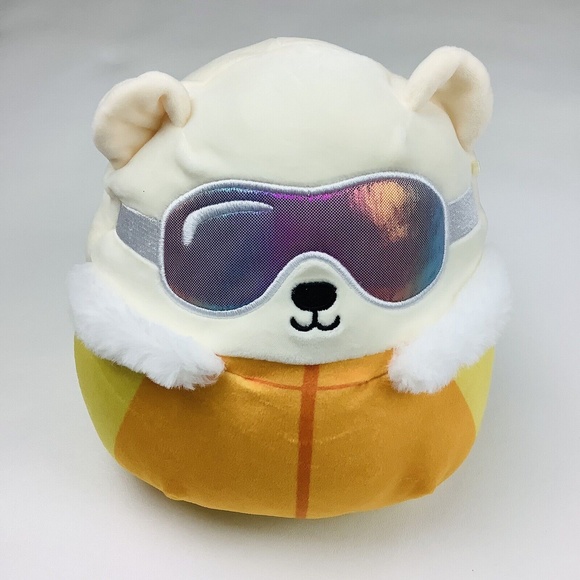 Squishmallow Brooke Polar Bear Ski 8” Plush KellyToy Stuff Animal Toy - Picture 1 of 5